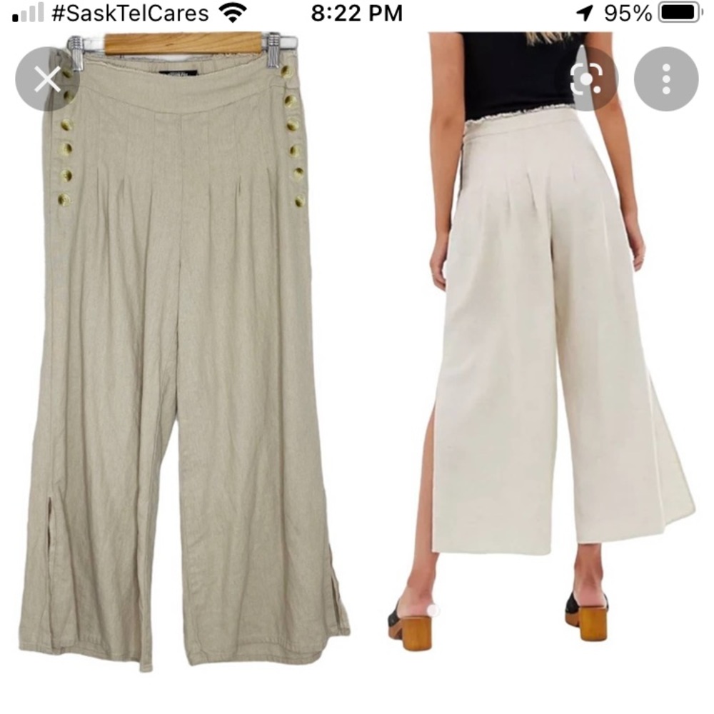 Rewash brand wide leg pants. Sz L. Colour is RUST. Not white.